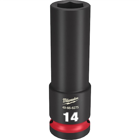 Milwaukee Tool SHOCKWAVE Impact Duty? 1/2"Drive 14MM Deep 6 Point Socket 49-66-6275